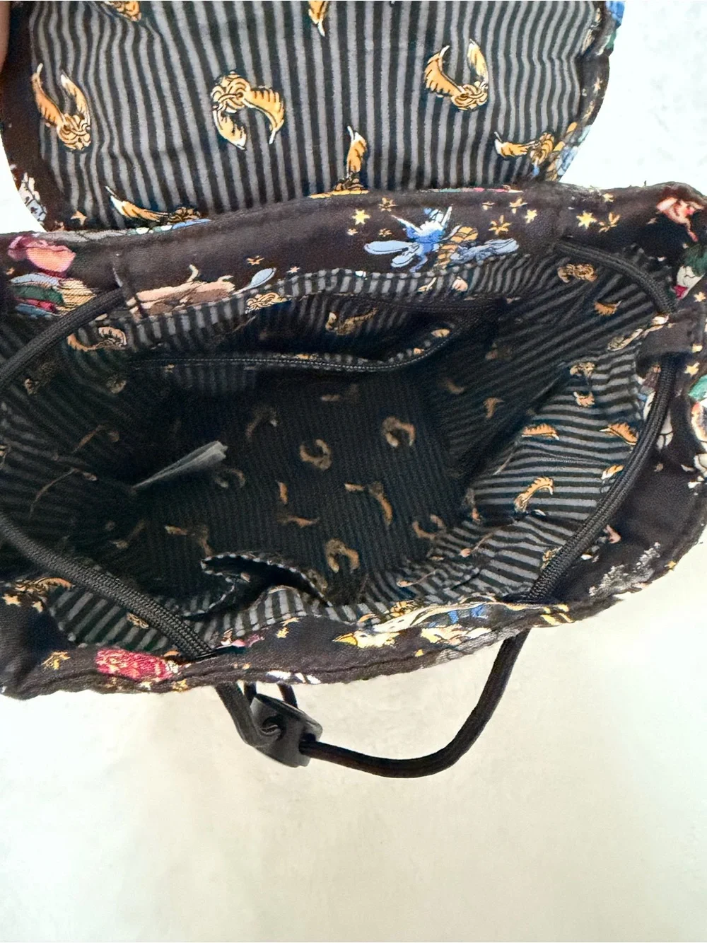Vera Bradley Harry Potter Friends at Hogsworth Black Quilted Mini Backpack